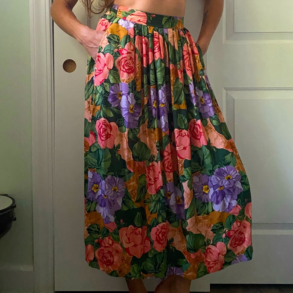 Carol Anderson Floral Skirt VINTAGE
